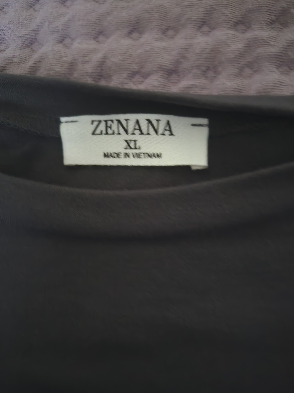 Zenana Womens Long-Sleeve Graphic Tee - Dark Gray Christmas Message - Picture 4 of 5
